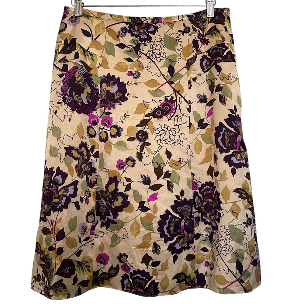 i.e. Women’s Silk Pencil Skirt Midi Floral Multicolor Lined Size 10 Career